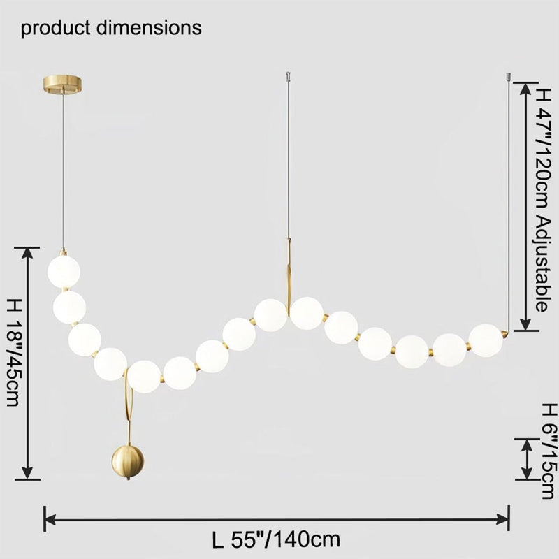 Acoji | String Pearl Chandelier