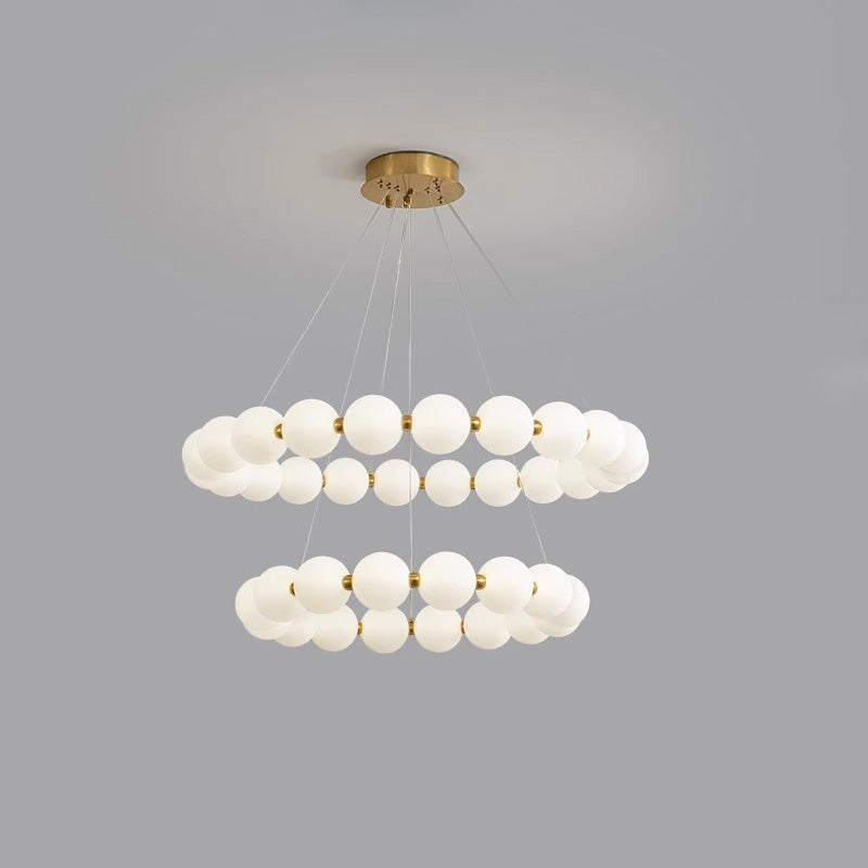 Acoji | Pearl Necklace Round Chandelier