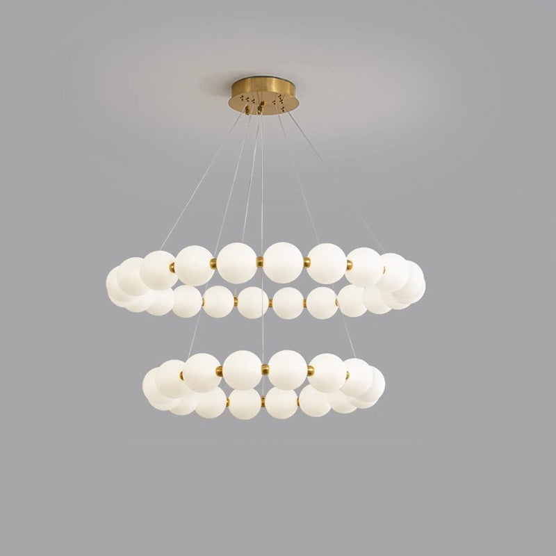 Acoji | Pearl Necklace Round Chandelier