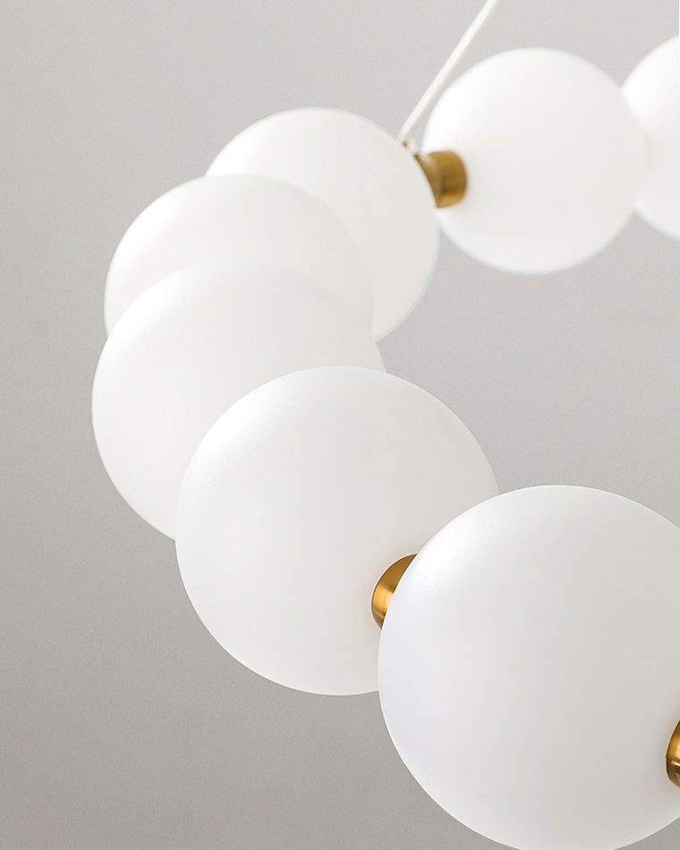 Acoji | Pearl Necklace Round Chandelier