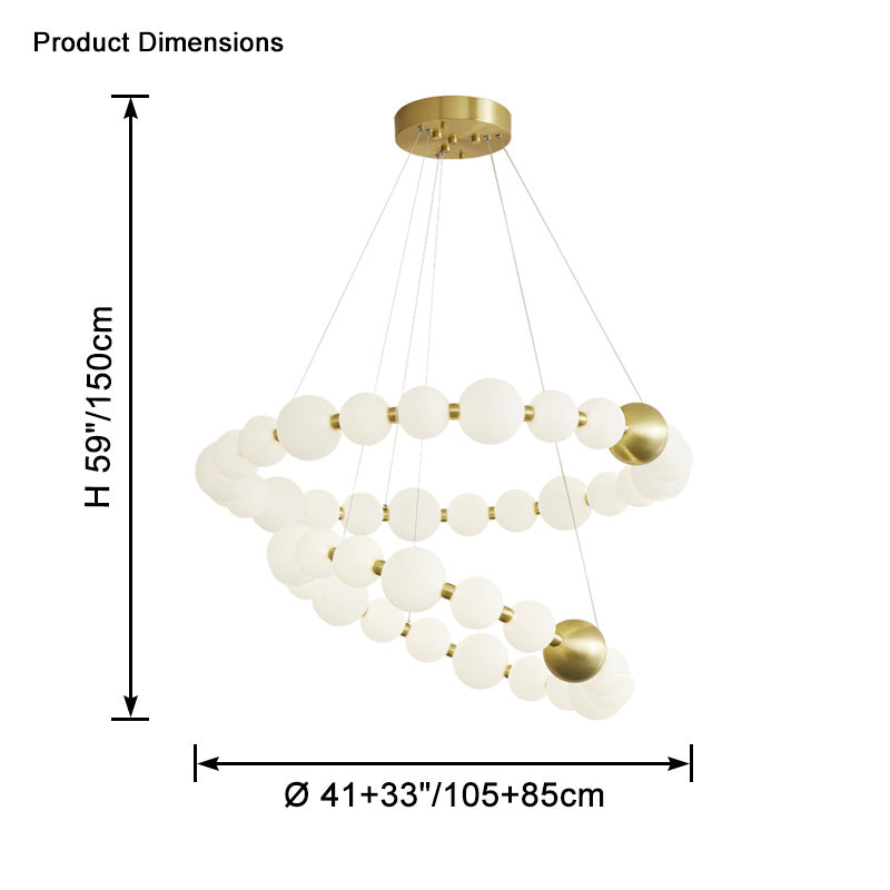 Acoji | Pear Necklace Circular Chandelier