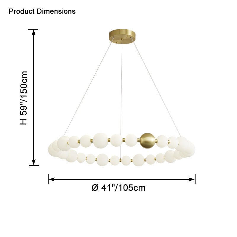 Acoji | Pear Necklace Circular Chandelier