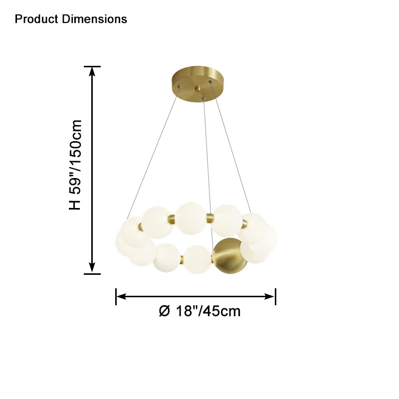 Acoji | Pear Necklace Circular Chandelier