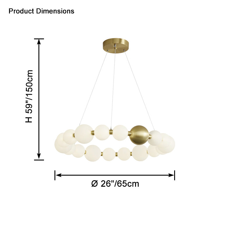 Acoji | Pear Necklace Circular Chandelier