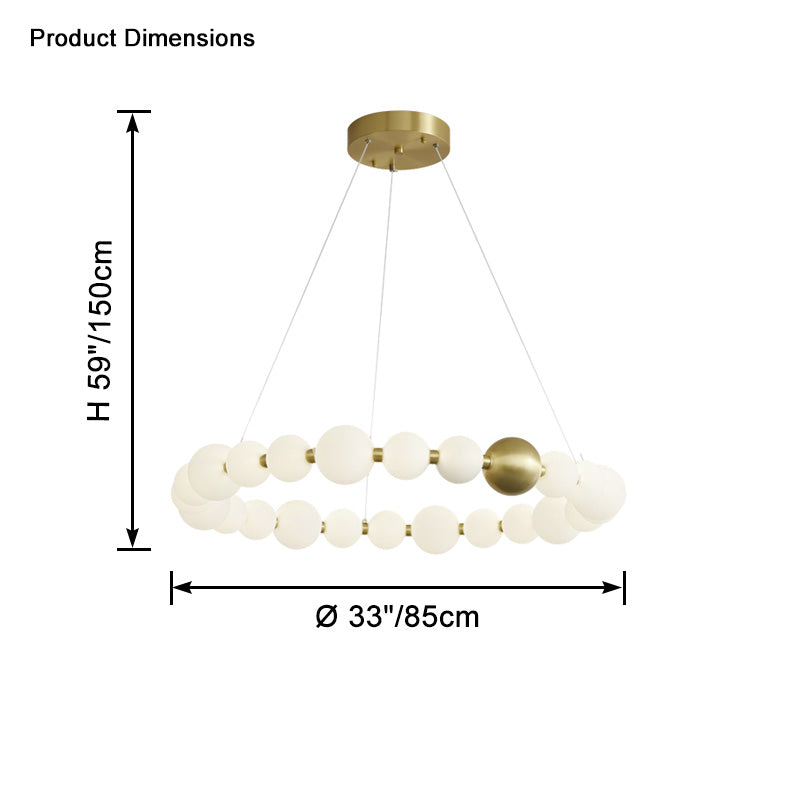 Acoji | Pear Necklace Circular Chandelier