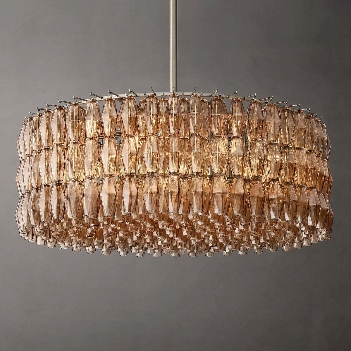 Chiara Glass Round Chandelier 47" - Franing