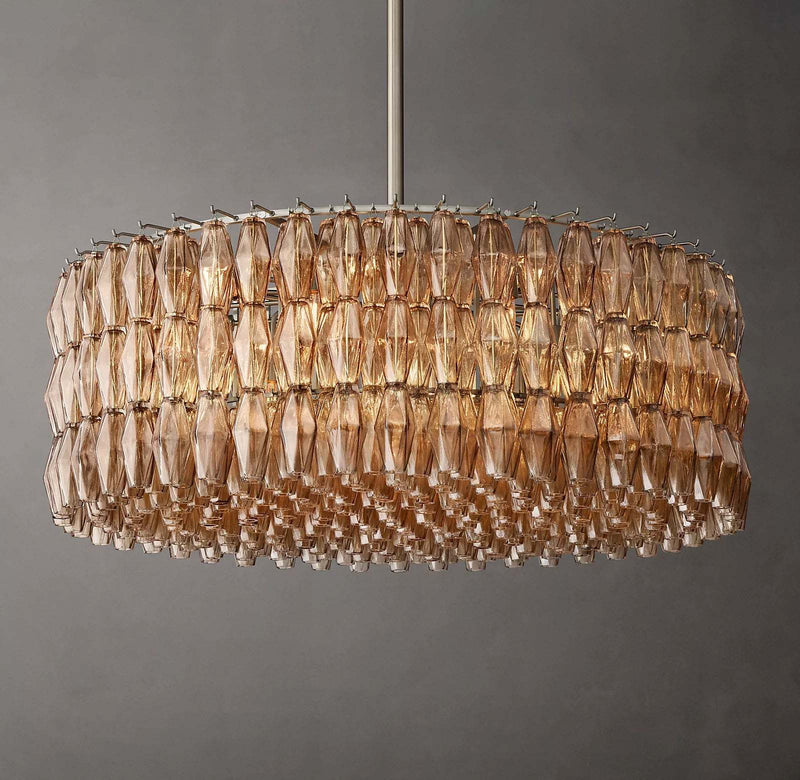 Chiara Glass Round Chandelier 47" - Franing