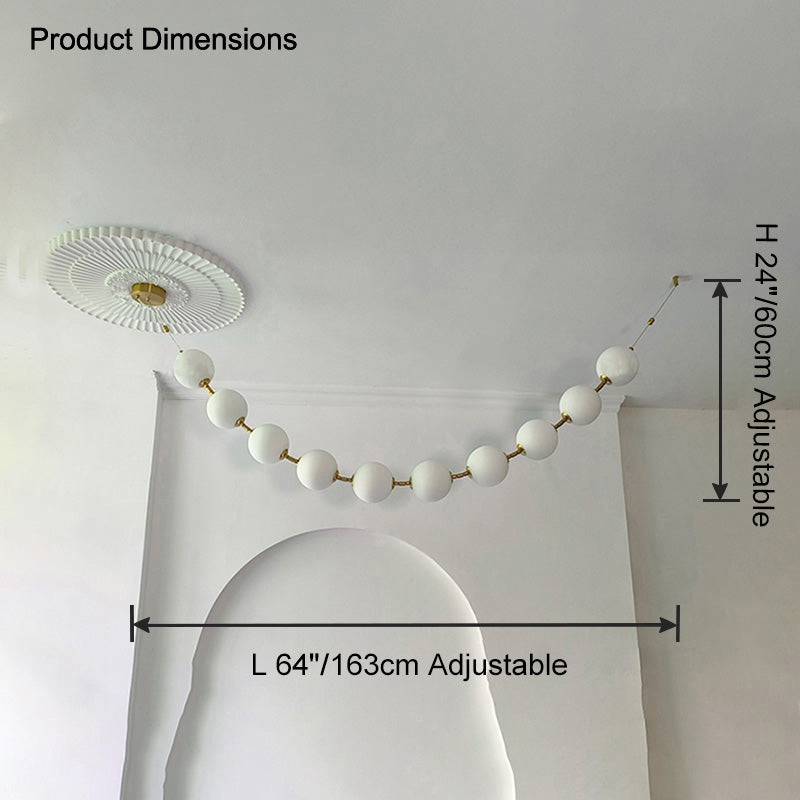 Acoji | Pearl Acrylic Ball Chandelier