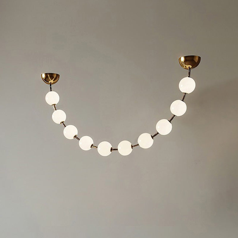 Acoji | Pearl Acrylic Ball Chandelier