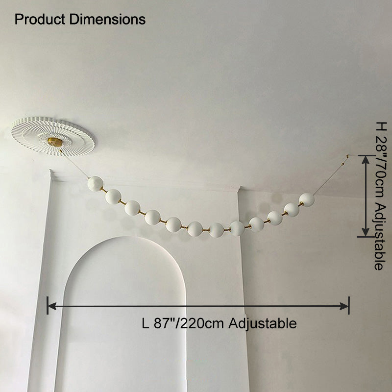 Acoji | Pearl Acrylic Ball Chandelier