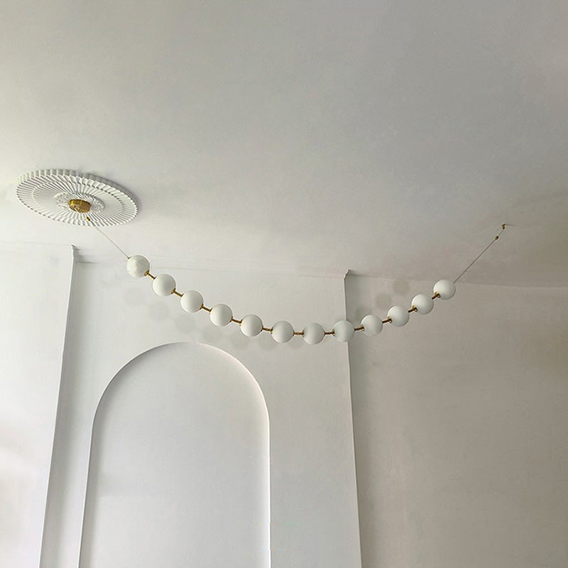 Acoji | Pearl Acrylic Ball Chandelier