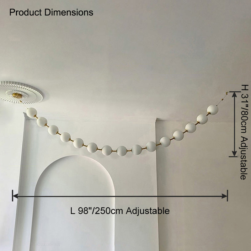 Acoji | Pearl Acrylic Ball Chandelier