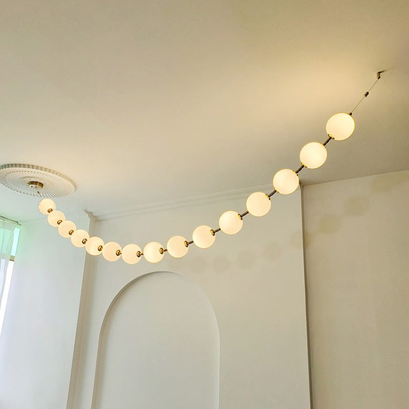 Acoji | Pearl Acrylic Ball Chandelier