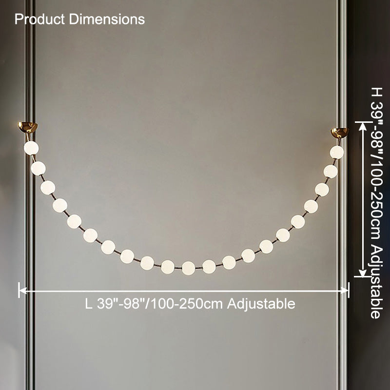 Acoji | Pearl Acrylic Ball Chandelier