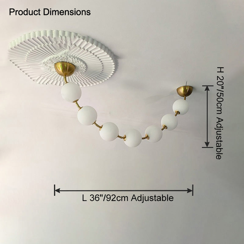 Acoji | Pearl Acrylic Ball Chandelier