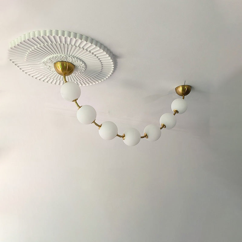 Acoji | Pearl Acrylic Ball Chandelier