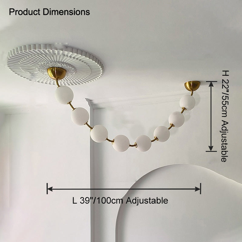 Acoji | Pearl Acrylic Ball Chandelier