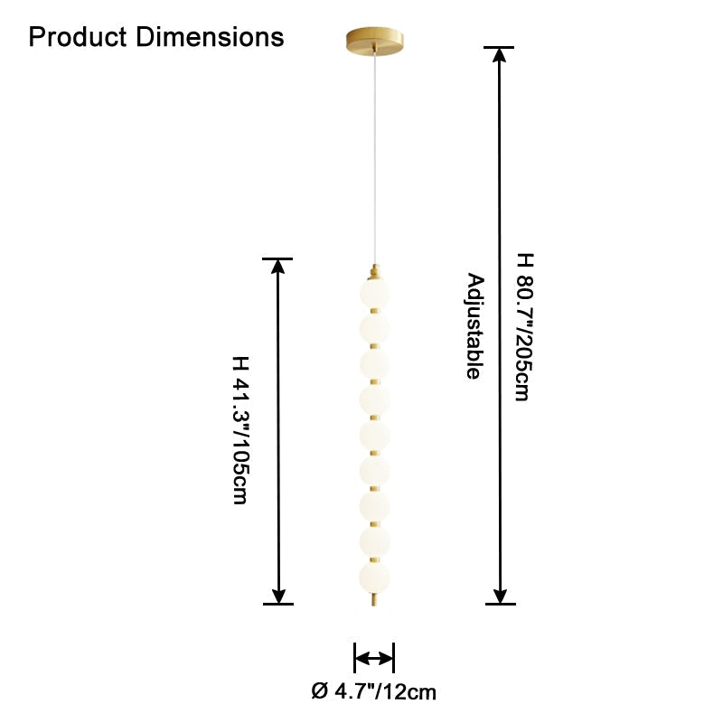 Acoji | Long Pearl Chandelier