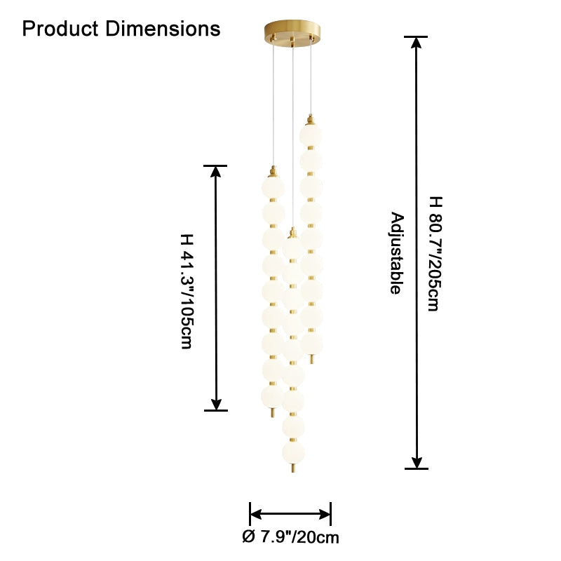 Acoji | Long Pearl Chandelier