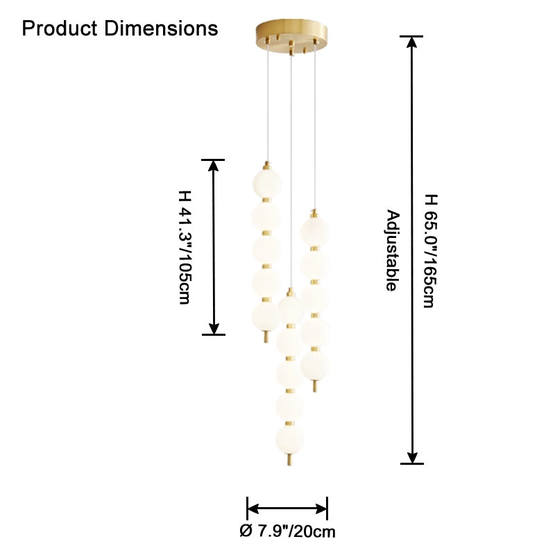 Acoji | Long Pearl Chandelier