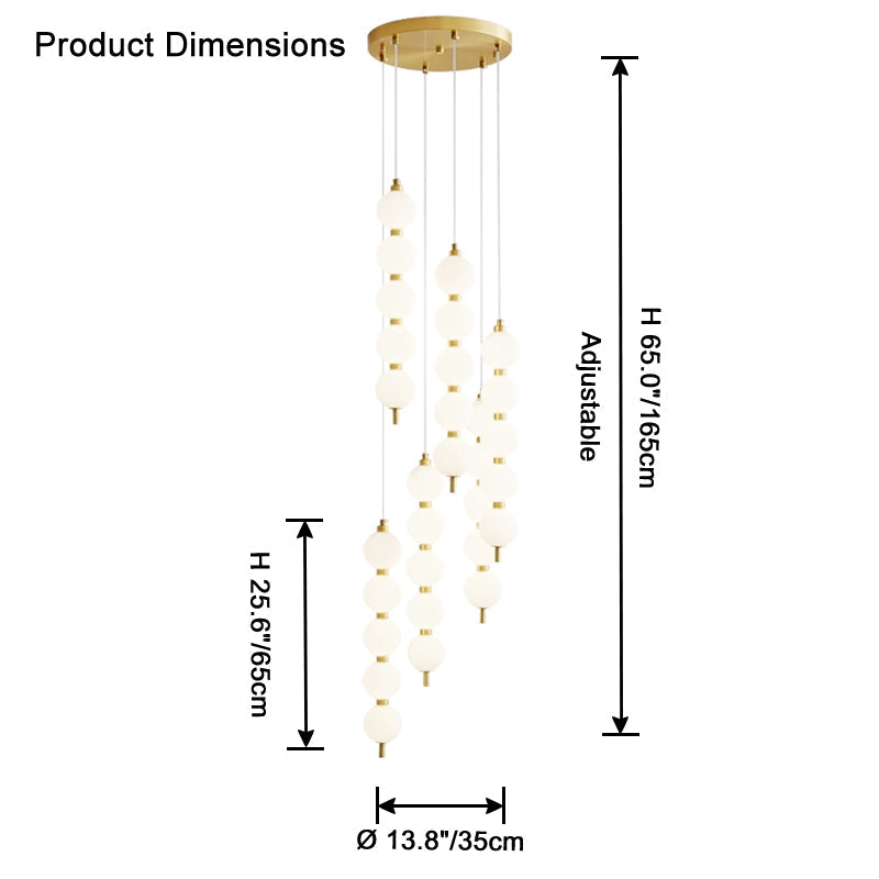 Acoji | Long Pearl Chandelier