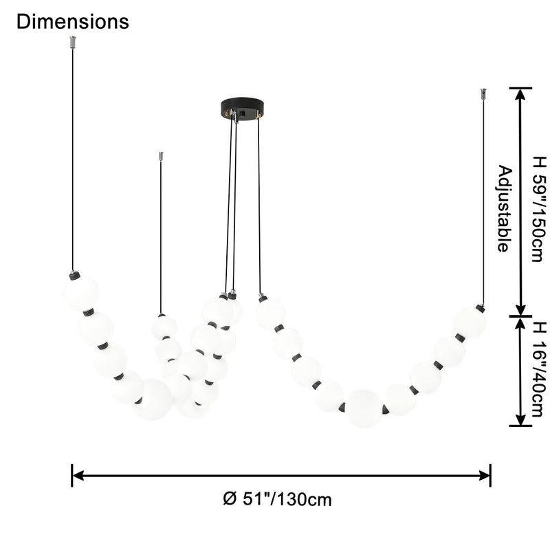 Acoji | Arc Pearl Chandelier