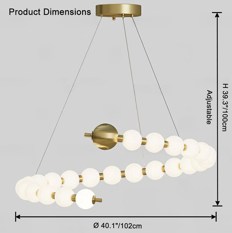 Acoji | Spiral Pearl Chandelier