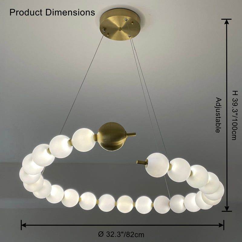 Acoji | Spiral Pearl Chandelier