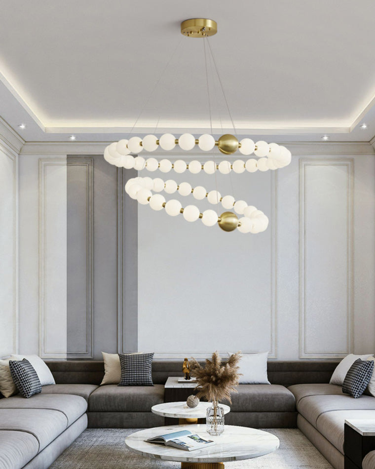 Acoji | Pear Necklace Circular Chandelier
