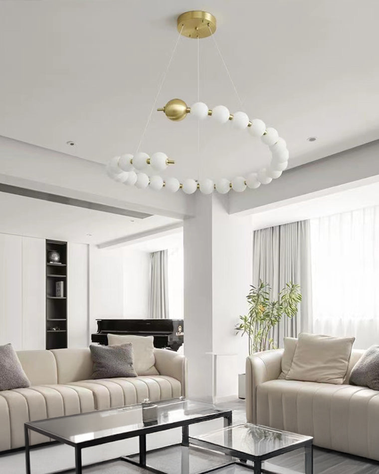 Acoji | Spiral Pearl Chandelier