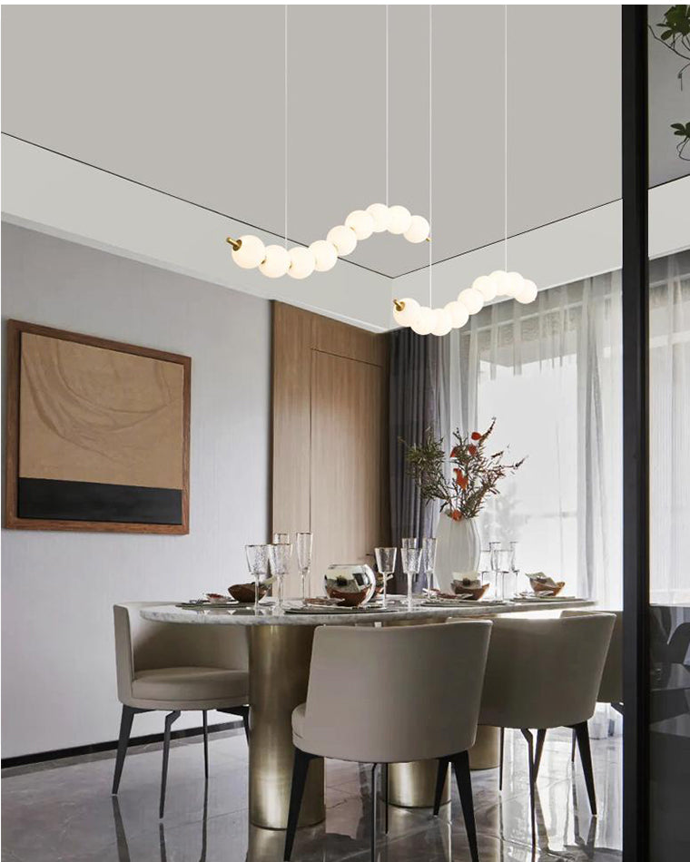 Acoji | String Pearl Chandelier