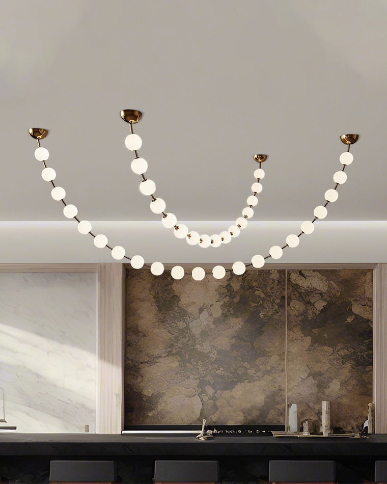 Acoji | Pearl Acrylic Ball Chandelier