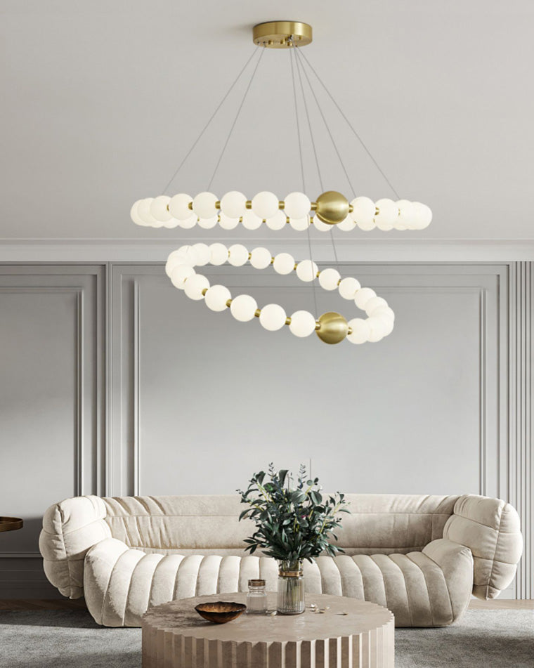 Acoji | Pear Necklace Circular Chandelier