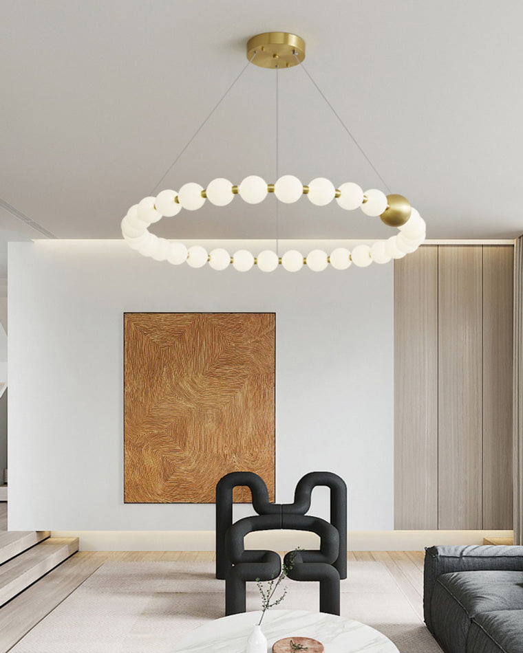 Acoji | Pear Necklace Circular Chandelier