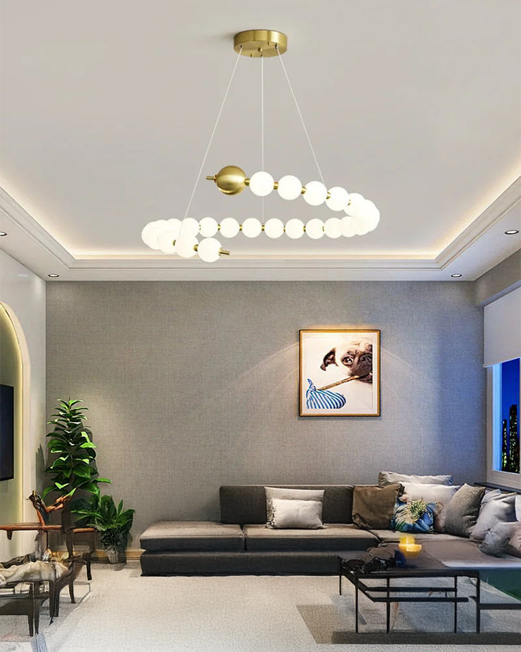 Acoji | Spiral Pearl Chandelier