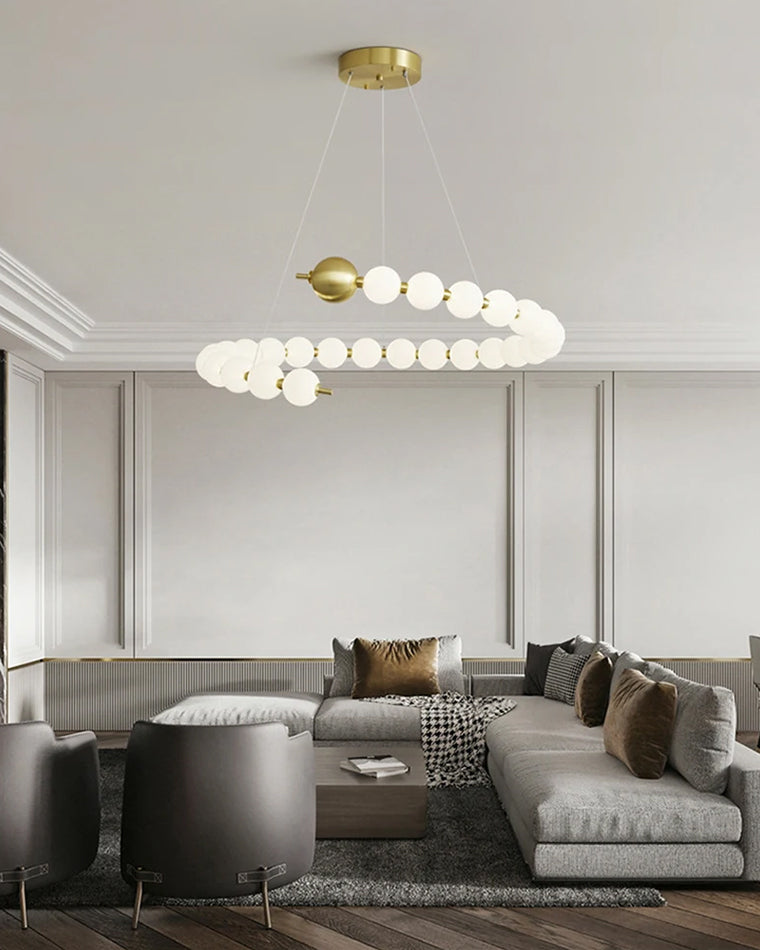 Acoji | Spiral Pearl Chandelier