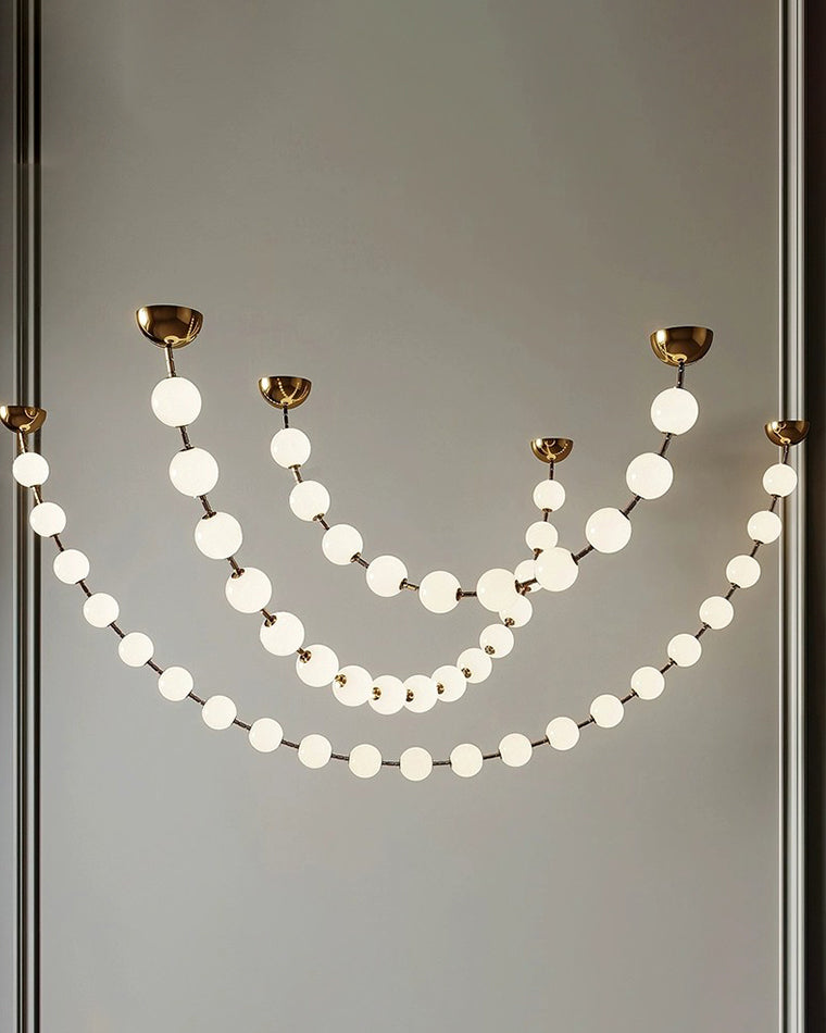 Acoji | Pearl Acrylic Ball Chandelier