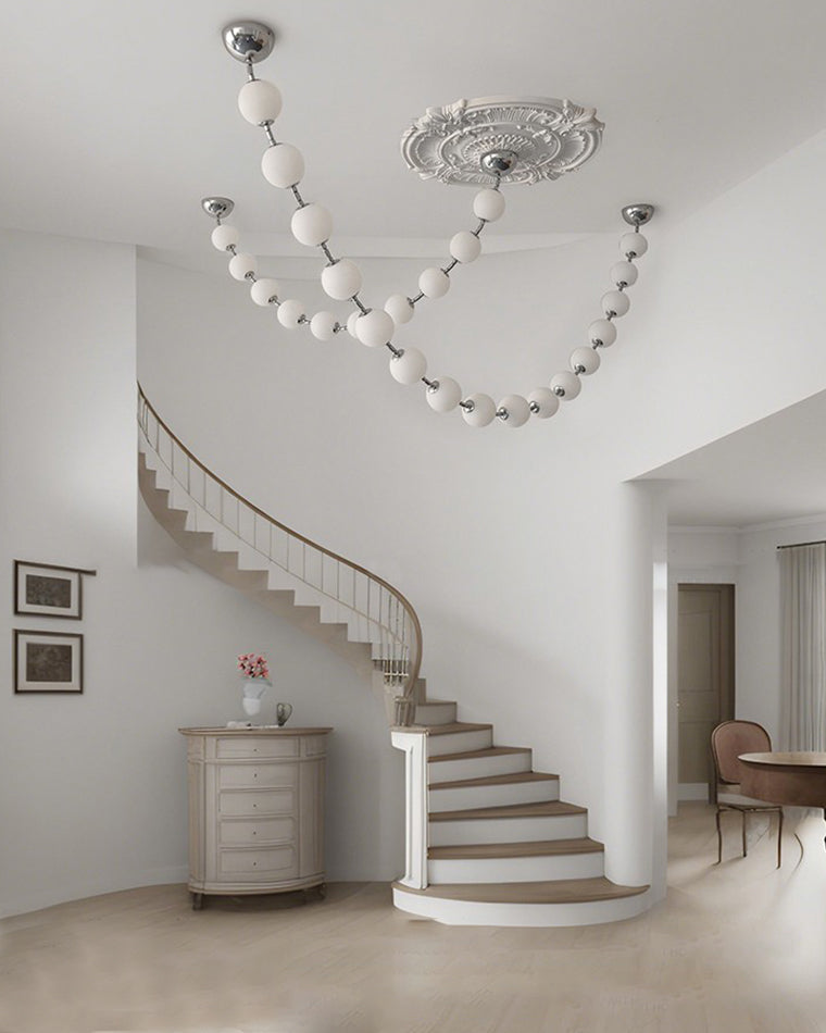 Acoji | Pearl Acrylic Ball Chandelier