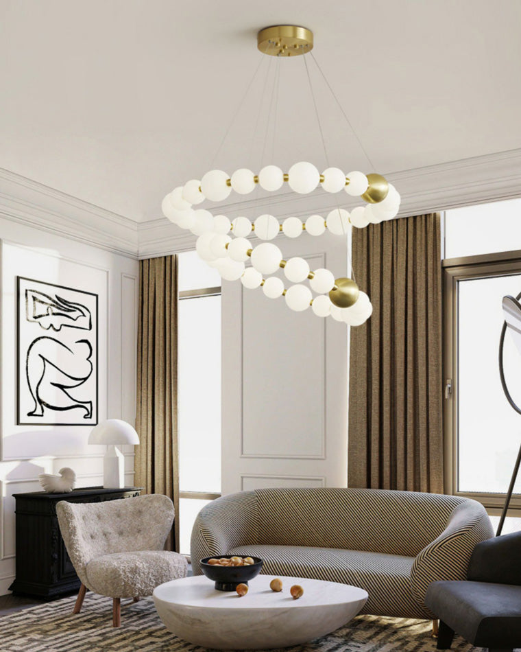 Acoji | Pear Necklace Circular Chandelier