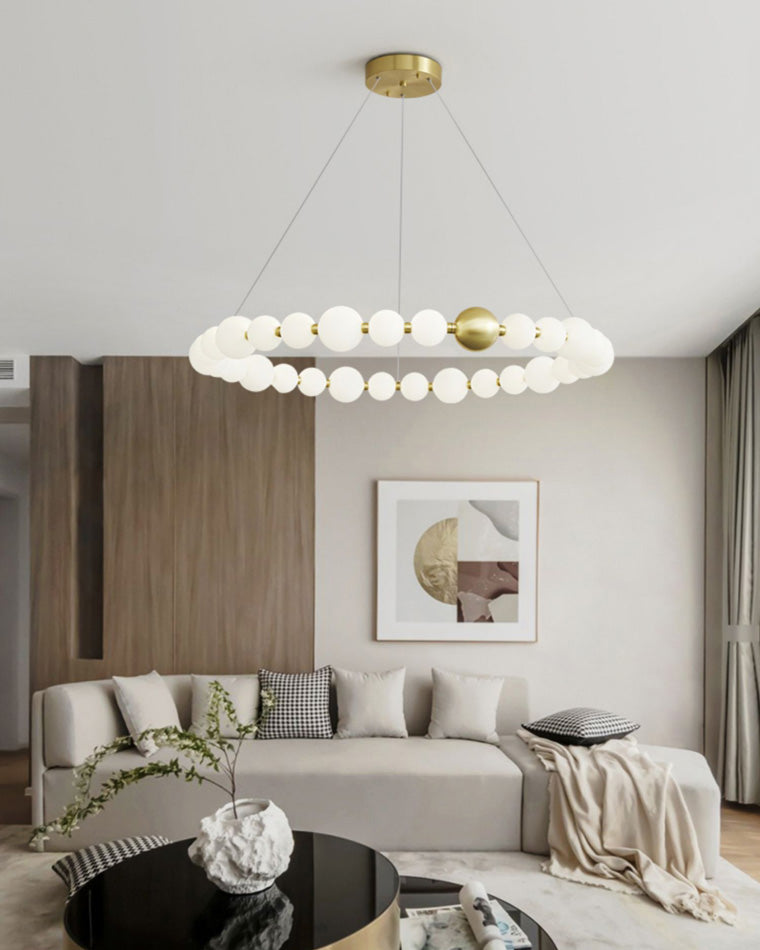 Acoji | Pear Necklace Circular Chandelier
