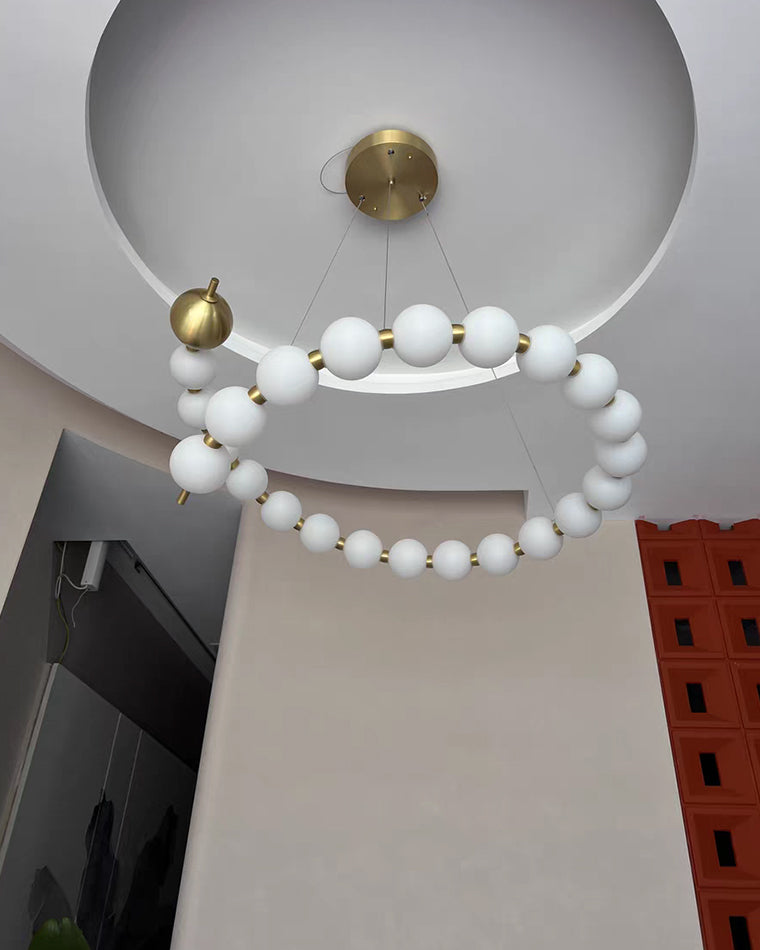 Acoji | Spiral Pearl Chandelier