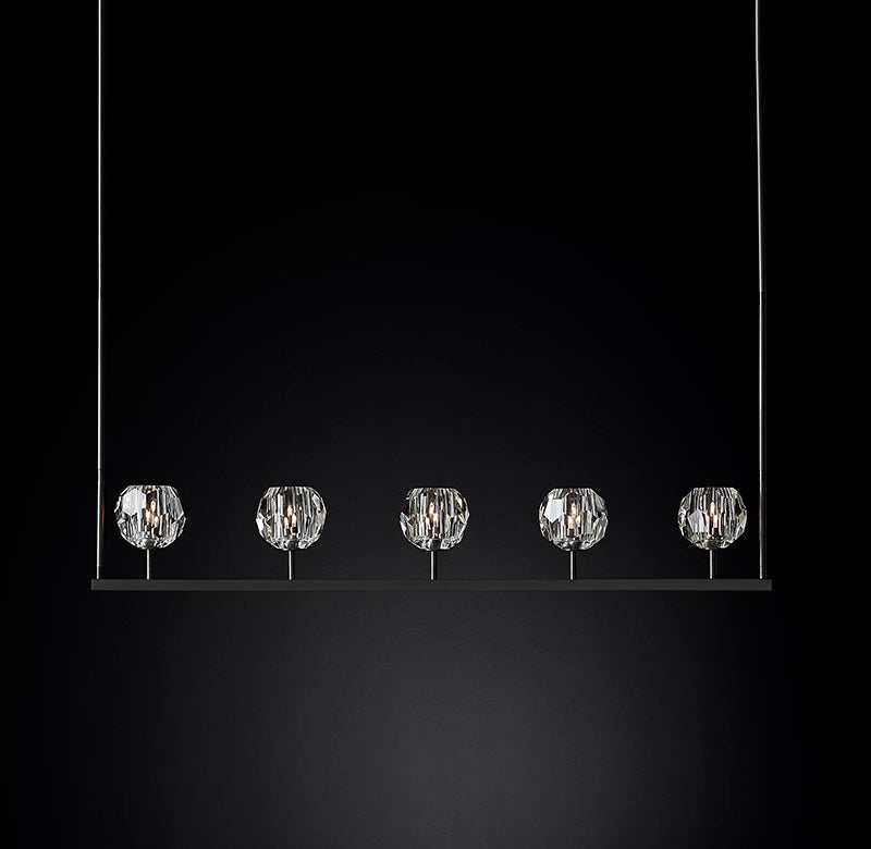 Boule Cristal Linear Chandelier 48" - Franing