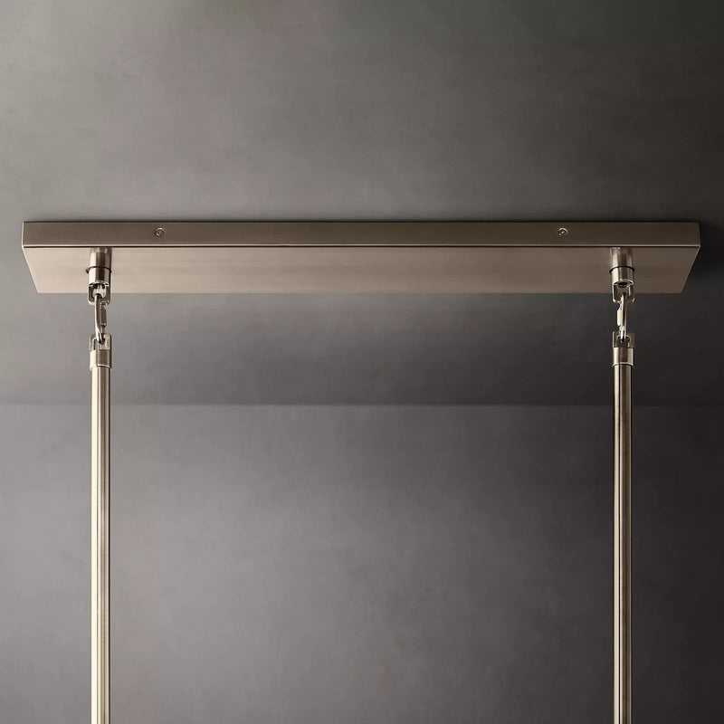 Chiara Glass Multi-Tier Rectangular Chandelier 54"W - Franing