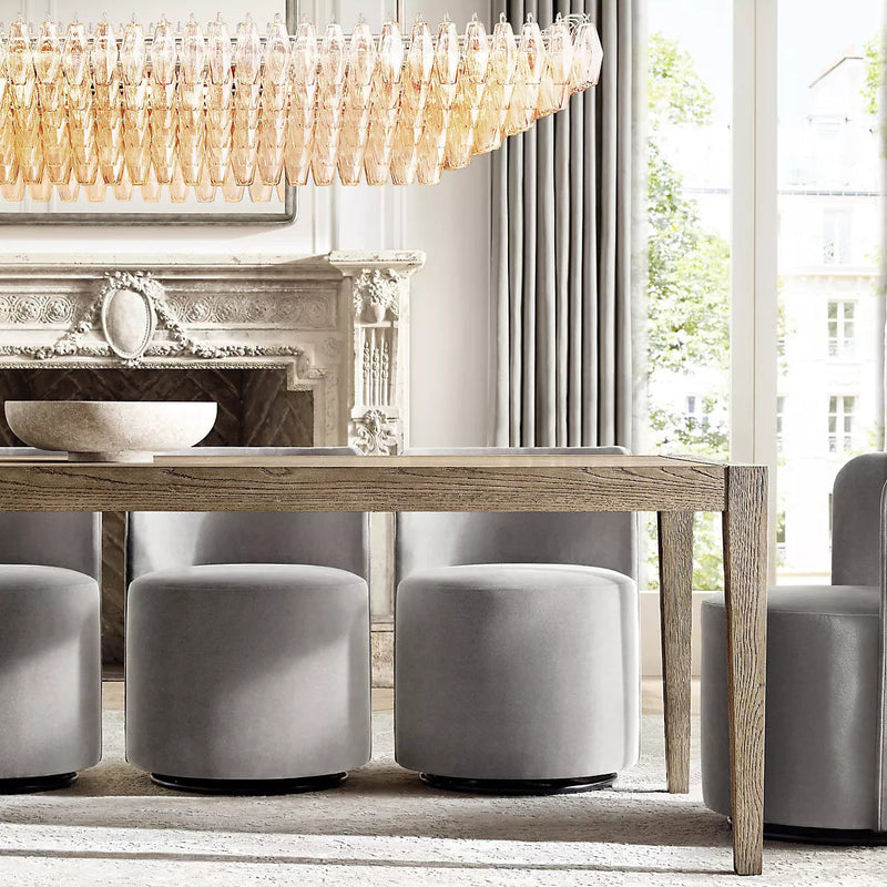 Chiara Glass Multi-Tier Rectangular Chandelier 54"W - Franing