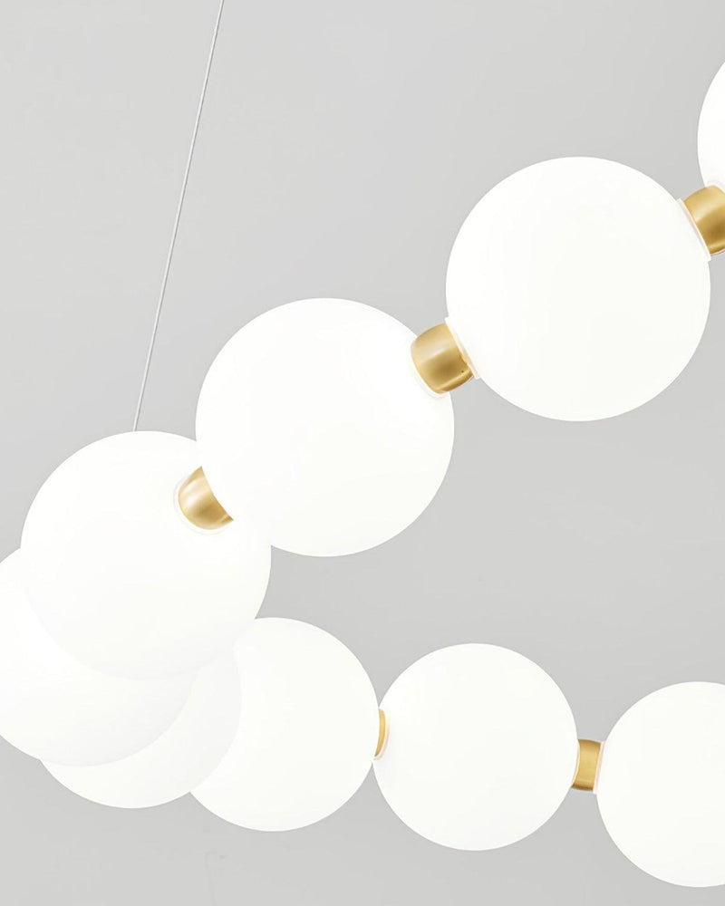 Acoji | Pearl Brass Globe Chandelier