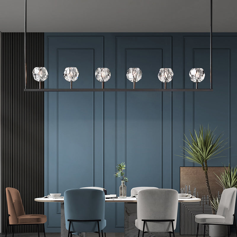 Boule Cristal Linear Chandelier 60" - Franing