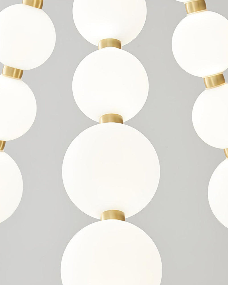 Acoji | Pearl Brass Globe Chandelier