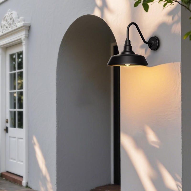 2 pack Dusk to Dawn Barn Light Large Size. Outdoor Waterproof Gooseneck Barn Light