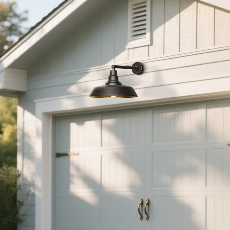 Premium Outdoor Barn Light – Straight Arm Farmhouse Wall Sconce for Patio. Garage. or Entryway