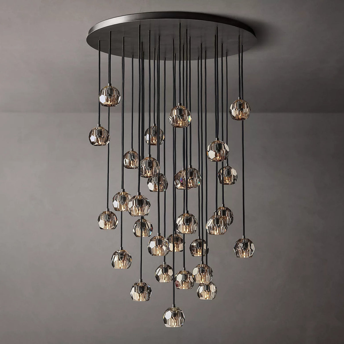 Boule Crystal Round Cluster Chandelier 40" - Franing